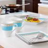 Квадратная тарелка Noritake 19 см Humming Blue, подходит для микроволновой печи, 2 штуки, тонкий фарфор (Парный набор) P5340A/1645
