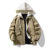 Hong Kong Style Men's Hooded Jacket - Trendy Fake Two-Piece for Spring & Autumn