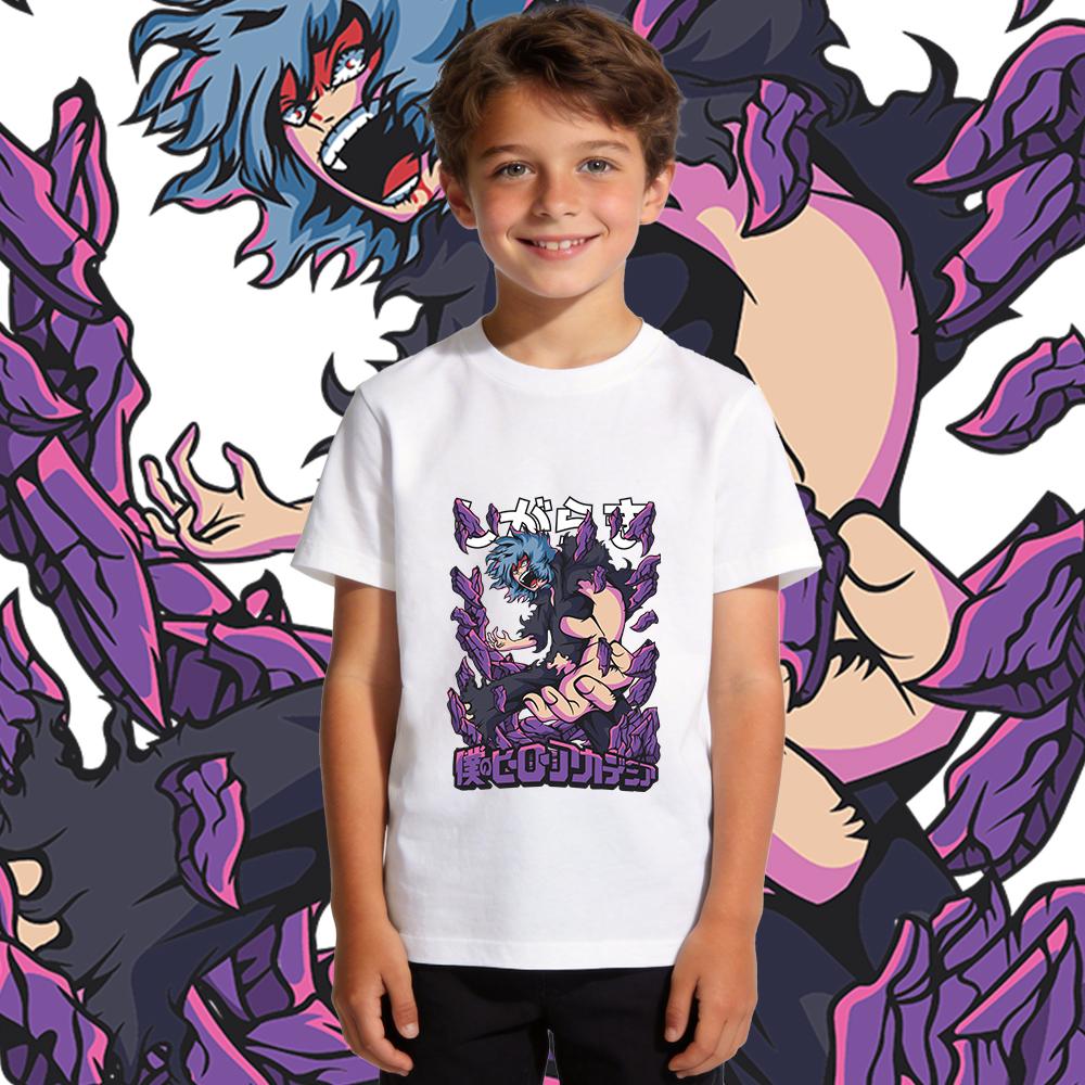 My Hero Academia Tomura Anime Print Cotton T Shirt Kids Boys Girls Casual Summer Top