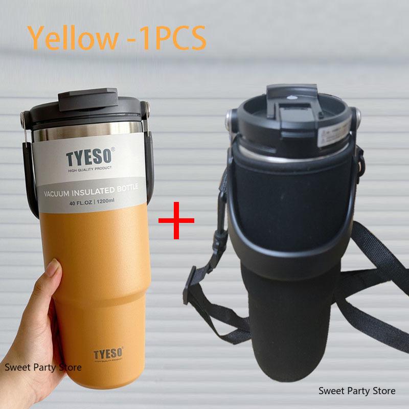 Термос-бутылка Tyeso из нержавеющей стали 600/750/900/1050/1200 мл, Автомобильная кружка для кофе, Спортивные бутылки для воды, Сохраняет холод и тепло, Термокружка