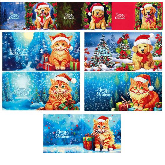 1 комплект алмазной живописи поздравительная открытка DIY горный хрусталь Рождественская открытка ремесленный комплект