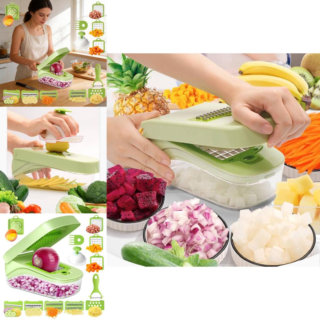 Multifuntional Vegetable Chopper With Stainless Steel Blades For Home Cooking And Meal Prep