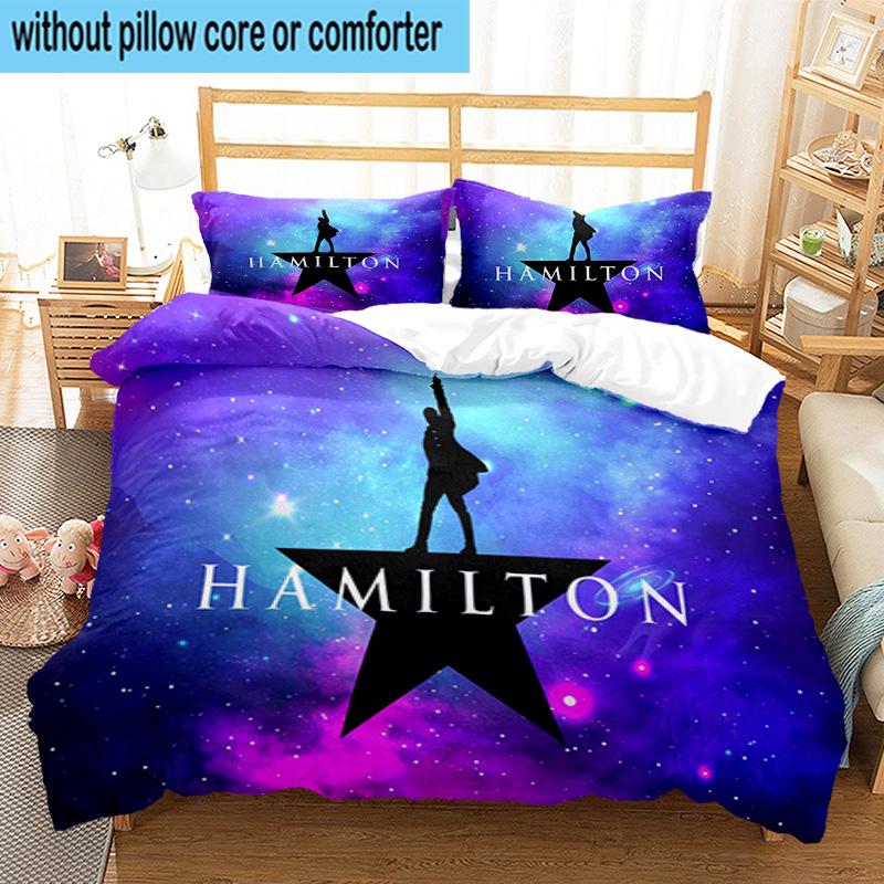 3PCS Star Hamilton Art 3pcs Bedding,Including 3PCS Duvet Cover And 2pcs Pillowcases Perfect for Christmas,Ideal for Bedroom, Dormitory