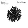 Hot Sea Stoppers Plastic Black Soft and Hard Bean Fishing Floats Beads Round