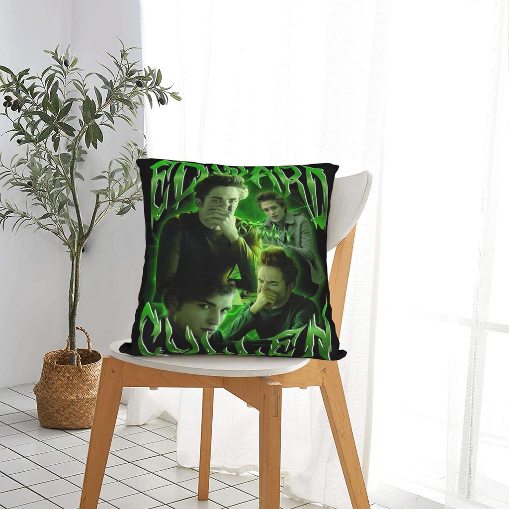 Funny Edward Cullen Jacob Twilight Pillow Case  Retro Trendy Pillow Cover Comfy Pillowcases For Chair Sofa Home Decor