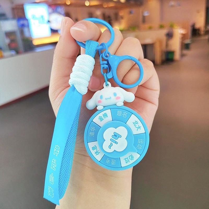 Adorable Silicone Cartoon Keychain With Rotating Charm Cute Gifts For All Occasions