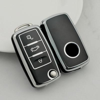 Чехол для автомобильного ключа с полной защитой для VW Volkswagen/Polo/Tiguan/Passat/Golf/Jetta/Lavida/Skoda/Octavia Автомобильные аксессуары