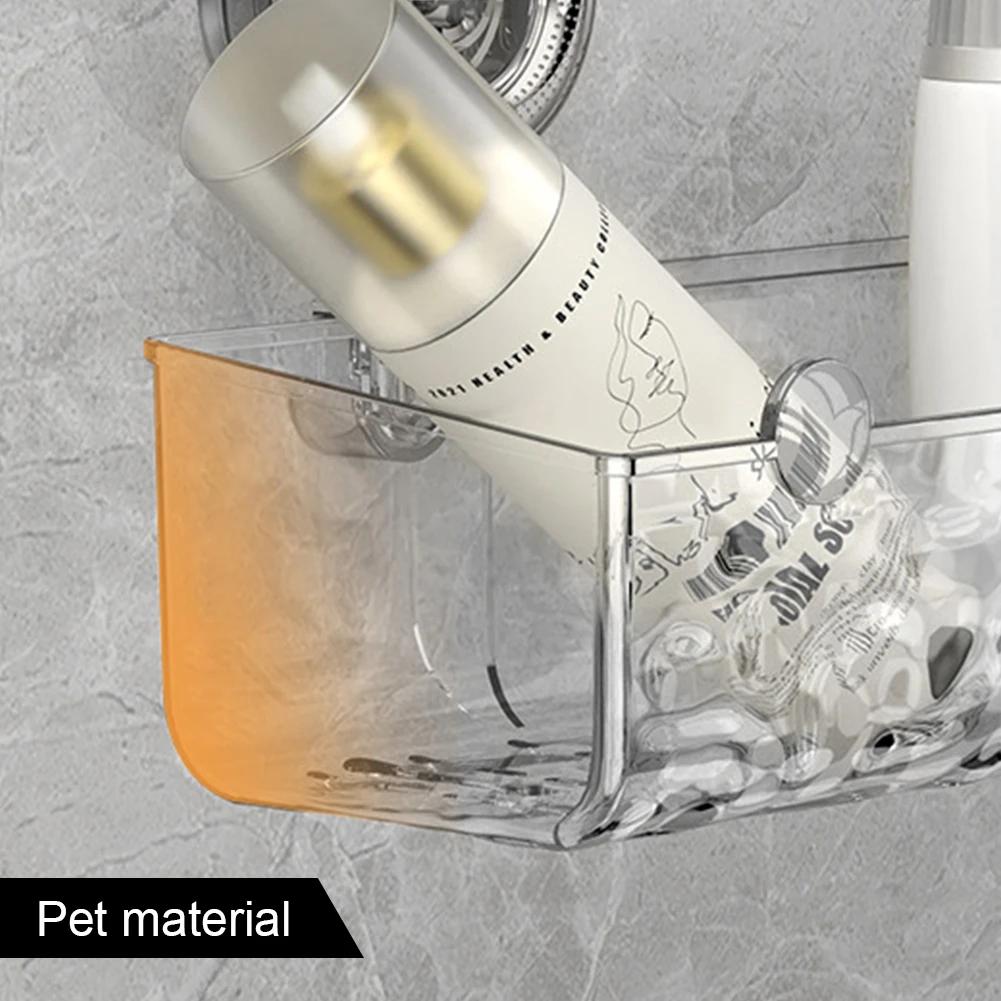 Горячая Душевая Полка Присоска Ванная Комната Ледник Узор Присоска Стеллаж Для Хранения Корзина Сортировочная Коробка Угловая Полка Без Дыроколов