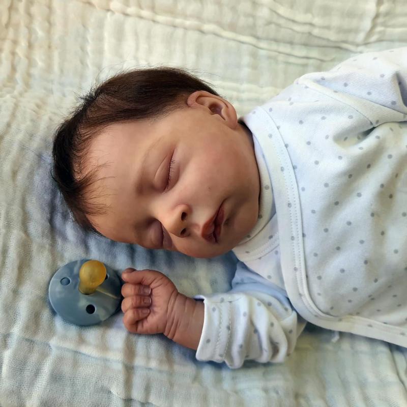 18-дюймовая живая кукла Bebe Reborn Doll Jude с мягким на ощупь тканевым телом, кукла для новорожденных, милая спящая 3D-кукла с имитацией кожи для детей, подарки на день рождения