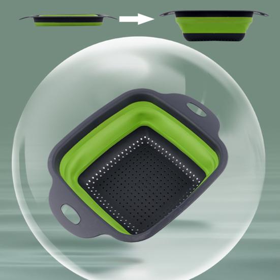 Складная корзина для слива с быстрым сливом, термостойкая, без содержания бисфенола А, кухонный дуршлаг для фруктов и овощей с ручками