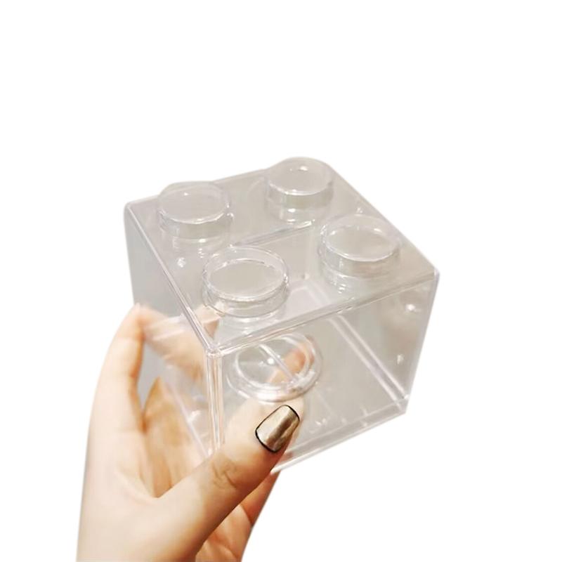 Строительный блок, ящик для хранения игрушек, прозрачный пластиковый блок в форме копилки, ящик для хранения монет, штабелируемый резервуар для хранения мелочей