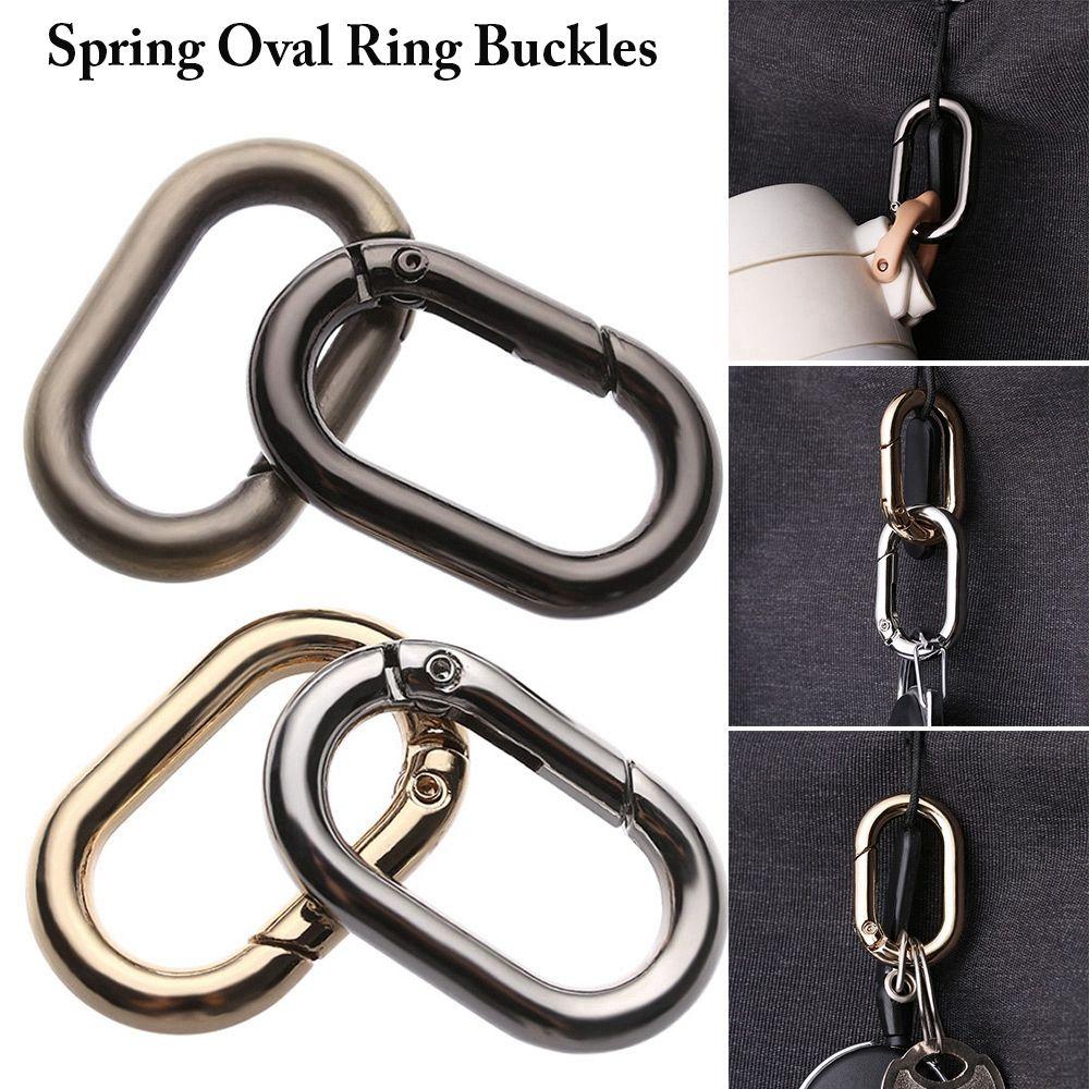 Bottle Hooks Camping Hiking Spring Oval Rings Outdoor Carabiner Handbags Clips Bag Belt Buckles