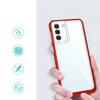Clear 3In1 Case For Samsung Galaxy S22+ (S22 Plus) Gel Cover With Frame Red