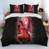 Zero Two DARLING In The FRANXX Anime Bedding Set Duvet Cover Bed Set Quilt Cover Pillowcase Comforter King Queen Size Boys Adult