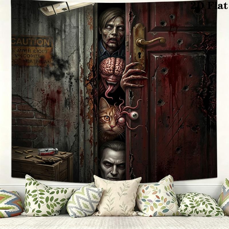 Настенный гобелен Resident Evil Эстетичное настенное панно Печатное тканевое одеяло Декоративные гобелены Для спальни гостиной Домашний декор