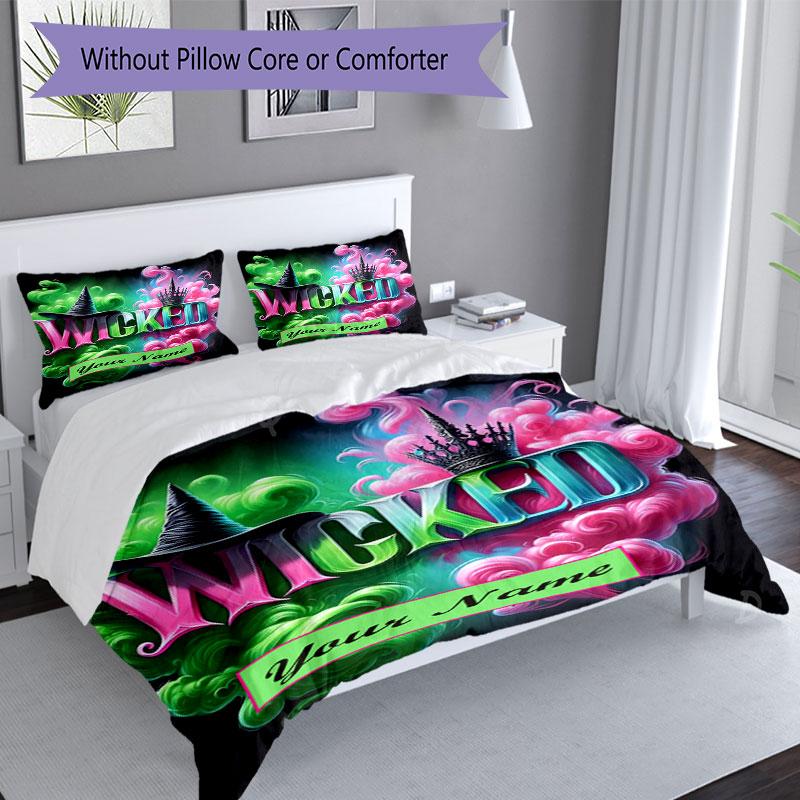 3PC Custom Name Fantasy Adventure Bedding Set Printed Bedding Set Duvet Cover Closure Includes 1 Duvet Cover & 283 Pillowcases for Bedroom