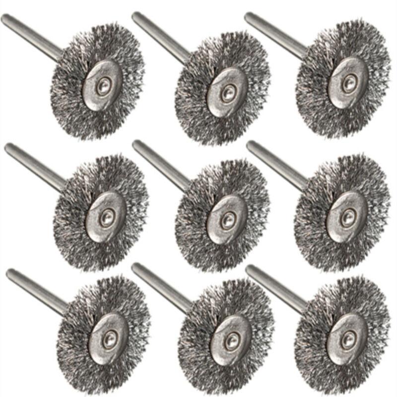 10 шт. 18 мм/20 мм/22 мм/25 мм/40 мм, проволочное колесо-кисть для карандашей, для вращающихся инструментов, шлифовальная машина, мини-дрель, аксессуары для полировки