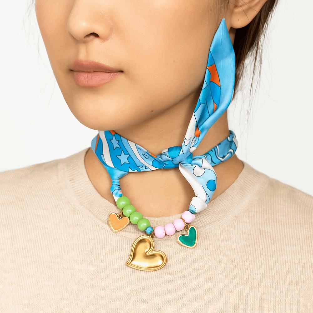 Printing Sweet Pendant Necklace Ethnic Style Bag Accessories Spicy Girls