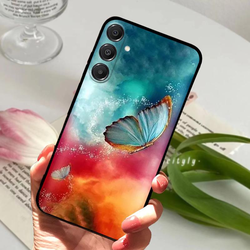 Чехол для Samsung Galaxy M35 5G SM-M356B Милый Животный Силиконовый ТПУ Матовый Чехол для Телефона Для Samsung M55 M55S M34 Бампер Оболочка