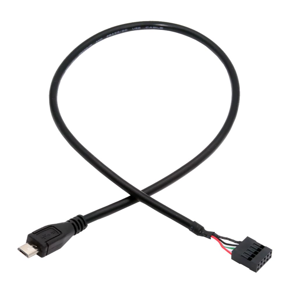 Xiwai Адаптер-удлинитель USB-разъема материнской платы на Micro USB для мини-монитора, сенсорной панели, камеры 2.0 9-контактный 10-контактный 5-контактный кабель, 1,65 фута/50 см,