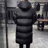 Winter Casual Long Down Jacket Men's Casual Fashion Parka Men's Thick Windbreaker Jacket