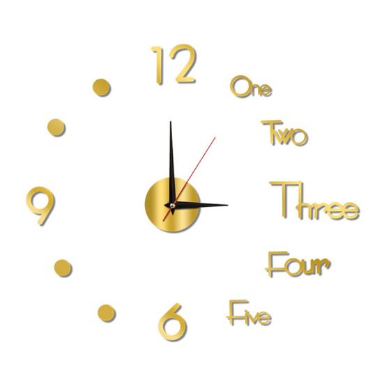 3D DIY Wall Clock Simple Installation Battery-Powered Quiet Modern Nordic Wall Clock for Living Room Bedroom