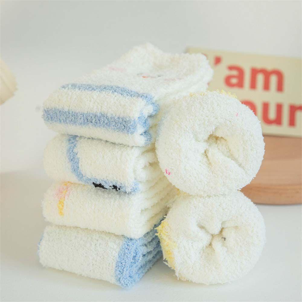 Socks Animal Print Simple Cute Floor Socks Mid-tube Socks Coral Fleece Socks Female Hosiery