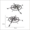 2x ПВХ наклейки-компасы черные подходят для автомобиля, грузовика, кемпера, дома на колесах, фургона 90x60см универсальные