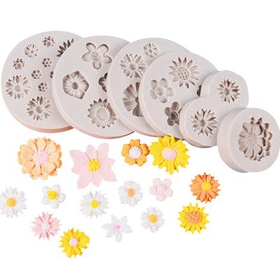 3D Мини Цветок Ромашки Силиконовая Форма Инструмент Для Украшения Торта Помадкой Свадьба День Рождения Вечеринка Шоколадные Конфеты Выпечка Форма