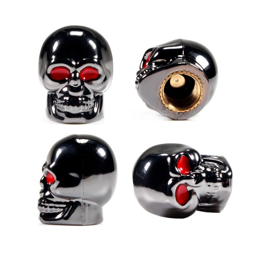 Skull Style Bike Motorcycle Valve Stem Cap Tyre Accessories Dust-proof Cover Protective Cover