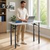 Table Height Boosters 4Pcs Adjustable Leg Risers, Heavy Duty Folding Extenders, Extensions 4 /8/8/10 Levels Desk Legs Extension Fits for Straight,
