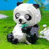 18389 мир животных панда медведь бамбуковая еда домашнее животное кукла модель мини алмазные блоки кирпичи строительные игрушки для детей без коробки