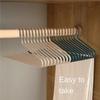 10pcs Seamless Trouser HangerNon-Slip Metal Shirt Trouser Hook Hanger Open Pant Coat Hanger Wardrobe Organzier Clothes Rack