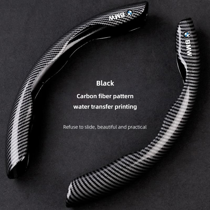 2PCS Carbon Fiber Car Pattern Water Transfer Printing Steering Wheel Cover Valve Cap For BMW X1 X2 X3 X5 X4 X6 X7 iX3 F20 F10 F0 S111