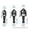 3pcs/1Set Hexagonal Shank Chamfer Counter Sink 12/16/19mm Drill Bit Cutter  Carpentry Power Tool
