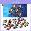 Advent Calendar Countdown Toy Cars Set For Kids Featuring 24 Unique Collectible Designs