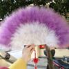 Large Turkey Feather Hand Fan Fluffy Show Dance Fan Fashion Handheld Feather Fan Home Decoration