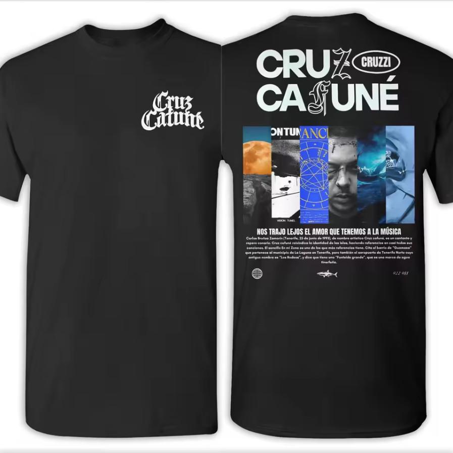 Oversized T Shirt Mens Womens Tees Top Summer Cruz Cafune Me Muevo Con Dios Album Leisure T-Shirt Mens Womens Tees Tops