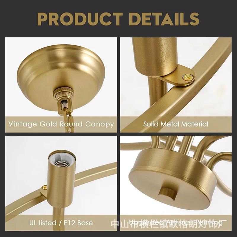 Американский современный светильник, роскошный ресторан, подвесной светильник, гостиная, потолочный подвесной светильник, украшение для дома, ретро-свечи