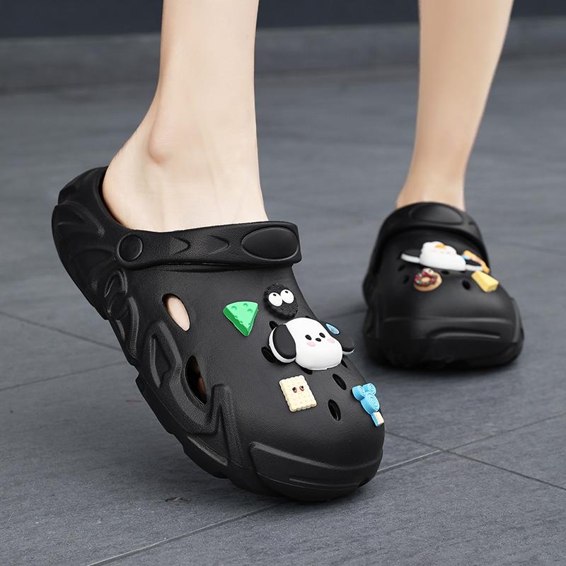 Мужская обувь. Износостойкие, мягкие и удобные мужские тапочки. Нескользящие мужские сандалии с отверстиями для дома и улицы. Сандалии на плоской подошве.