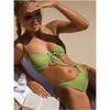 2023 European & American Solid Color Sexy Two-Piece Bikini Swimsuit for Women