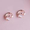 PONYKISS Стерлинговое серебро Мини Ракушка Бабочка Кольца для женщин Минималистичные Милые Насекомое Тонкие Ежедневные Аксессуары