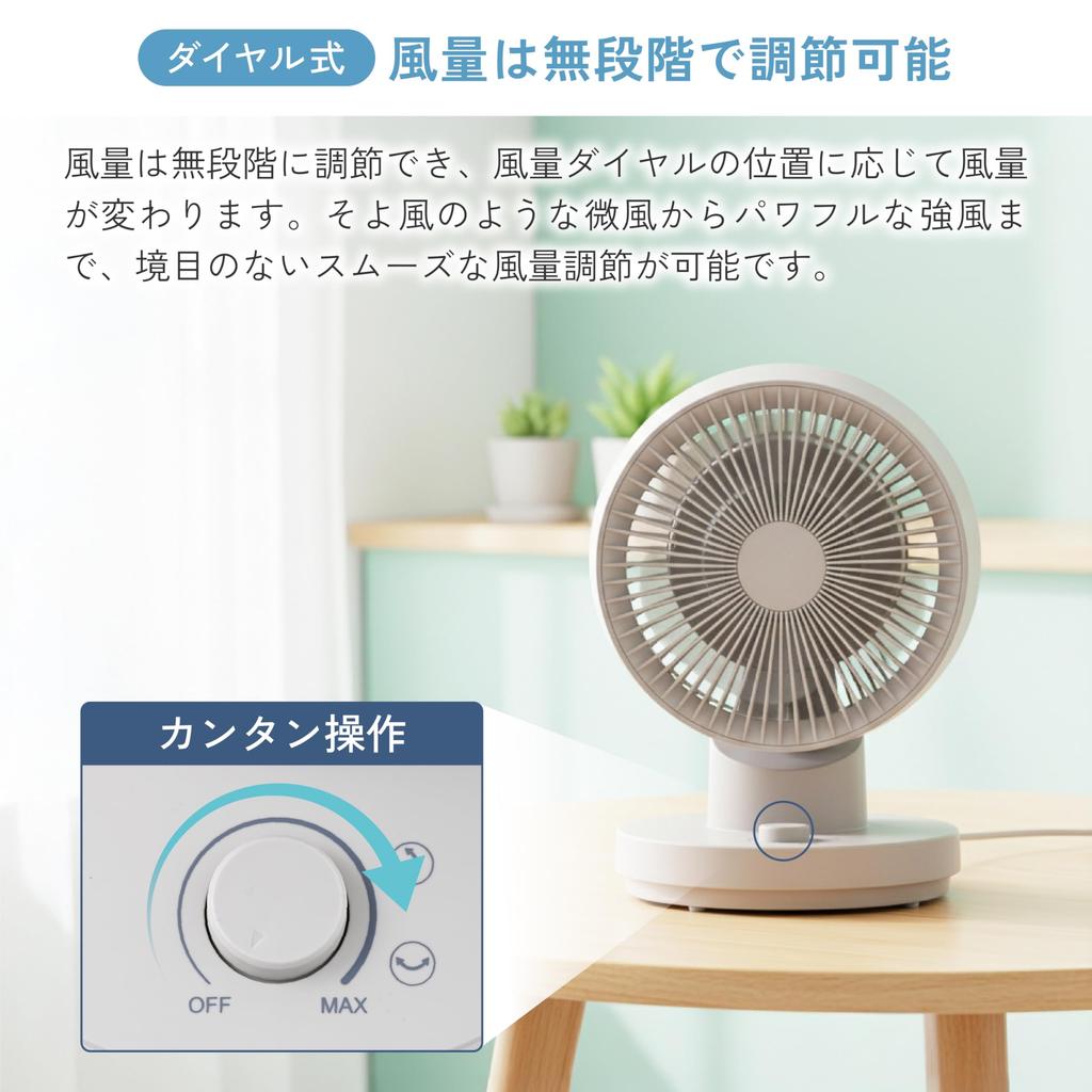 Washable Circulator Fan with Blades to Prevent Dust DC Quiet Suitable for Rooms up to 18 Tatami Stepless Airflow 15cm Blade Dial Easy Greige [YAMAZEN]