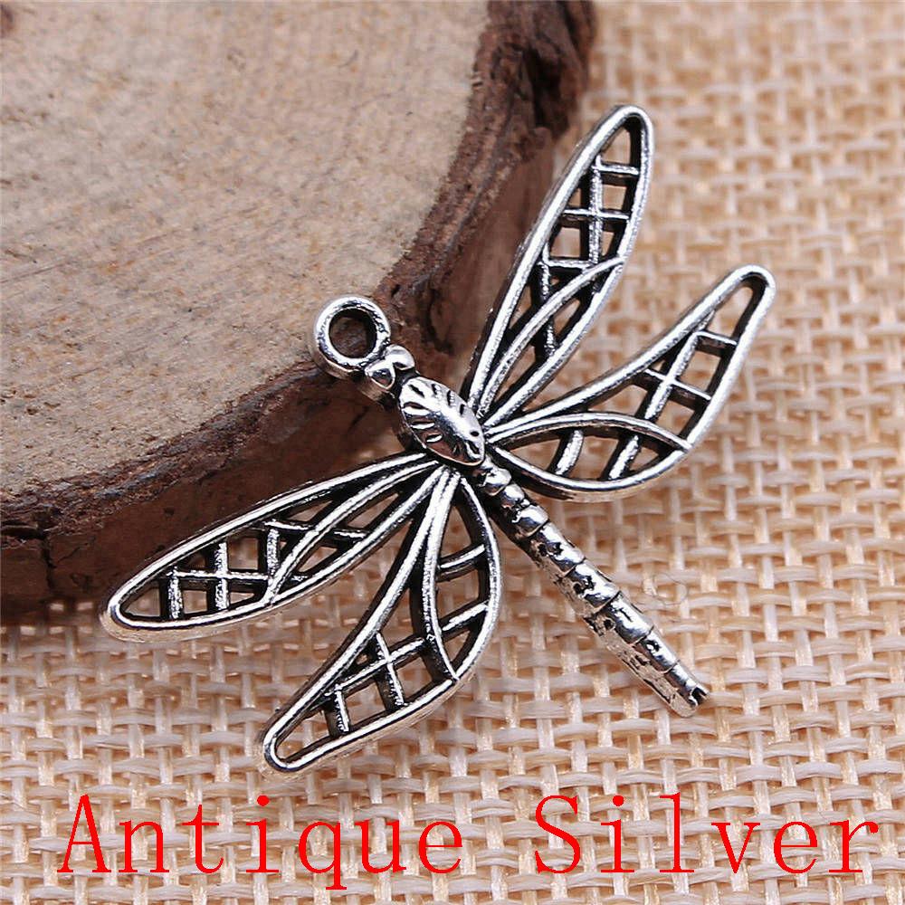 Dragonfly Shaped Charms Pendant For Bracelet Necklace Jewelry Making Craft Findings