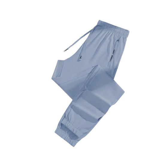 Unisex Stretch Quick Drying Pants Ice Silk Sport Stretch Active Pants Drawstring Casual Baggy Jogger with Pockets for Hiking Travel