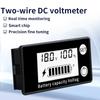 Вольтметр емкости аккумулятора DC 8В-100В Индикатор Измеритель мощности Литиевый LiFePO4 свинцово-кислотный Элемент 12В 24В 48В с температурной сигнализацией
