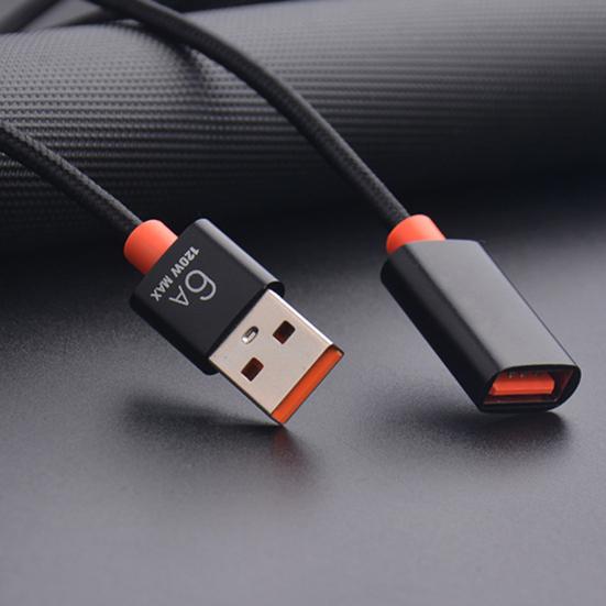 Прочный USB-удлинитель в плетеной нейлоновой оплетке длиной 150 см для зарядки