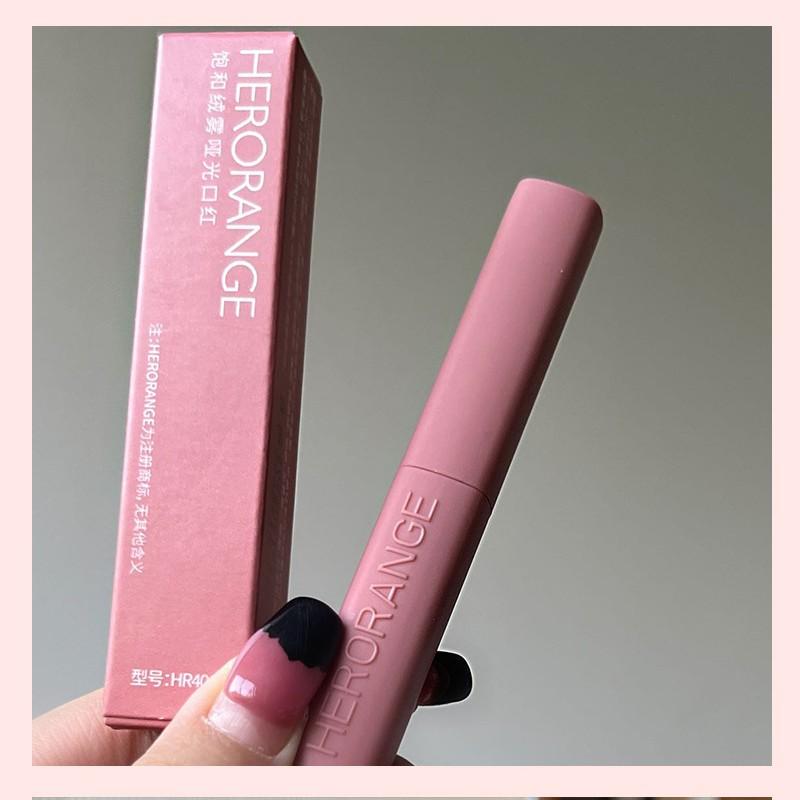 HER ORANGE~Saturated Velvet Mist Matte Fine Tube Lipstick Matte Velvet Positive Red Lipstick