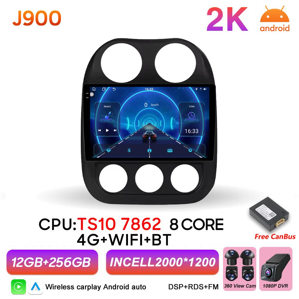 Car Radio Android 16 For Jeep Compass Patriot 2010 2011 2012 2013 2014 2015 2016 Multimedia Player GPS Navigation Touch Screen