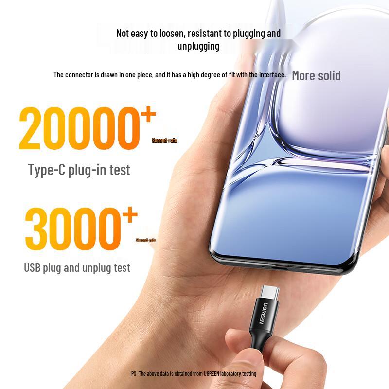 Ugreen Плетеный кабель 100 Вт USB-A на Type-C для быстрой зарядки